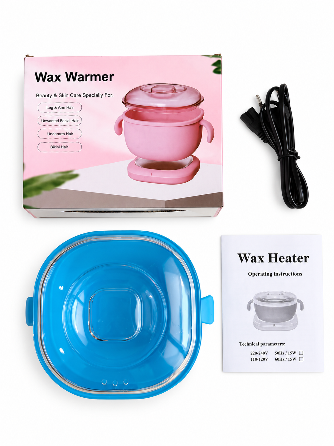 دستگاه ذوب وکس سیلیکونی تاشو Wax Warmer اورجینال  | موم گرم کن 400 میلی‌لیتری 100 وات
